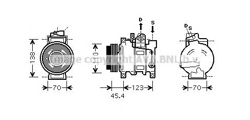 AIAK227 AVA compressor de aparelho de ar condicionado