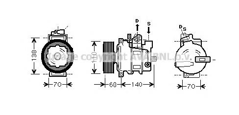 AIK272 AVA compressor de aparelho de ar condicionado