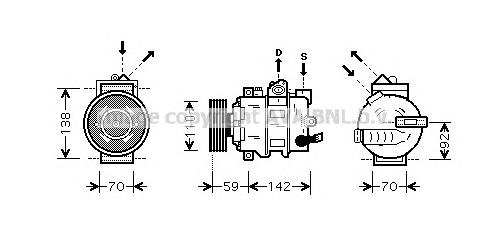 AIK270 AVA compressor de aparelho de ar condicionado