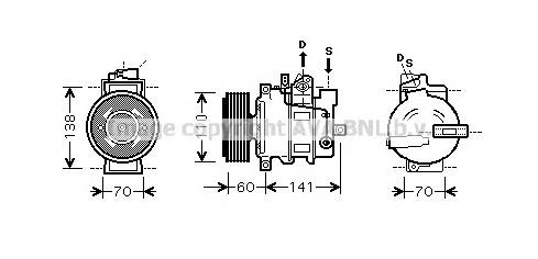 Компрессор кондиционера AIK271 AVA