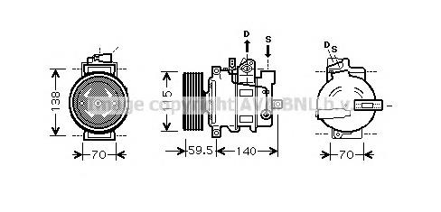 AIK284 AVA compressor de aparelho de ar condicionado