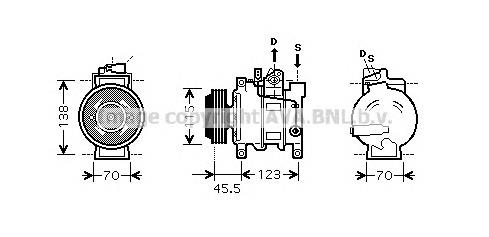 Компрессор кондиционера AIK281 AVA