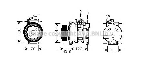 Компрессор кондиционера AIK276 AVA