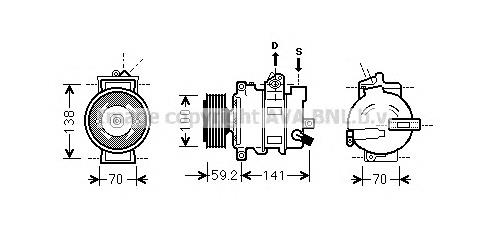 Компрессор кондиционера AIK329 AVA