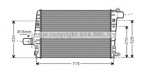 AI4136 AVA radiador de intercooler