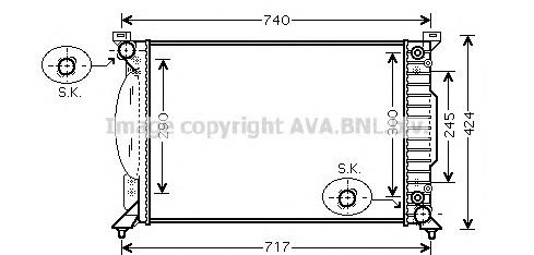 AI2229 AVA radiador de esfriamento de motor