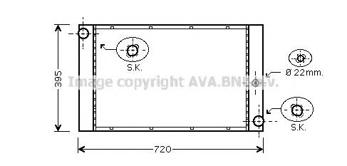 BW2337 AVA radiador de esfriamento de motor