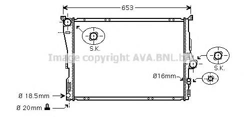 BW2343 AVA radiador de esfriamento de motor