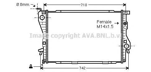 BW2202 AVA radiador de esfriamento de motor