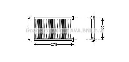 BW6342 AVA радиатор печки