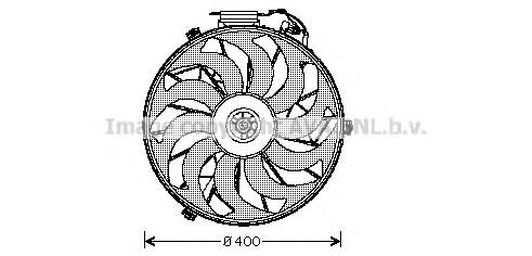 BW7507 AVA ventilador (roda de aletas do radiador de aparelho de ar condicionado)