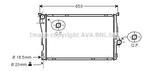 BWA2205 AVA radiador de esfriamento de motor