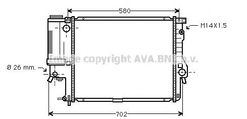 BWA2186 AVA radiador de esfriamento de motor