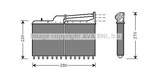 BW6029 AVA radiador de forno (de aquecedor)