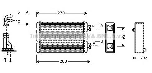 BW6173 AVA radiador de forno (de aquecedor)