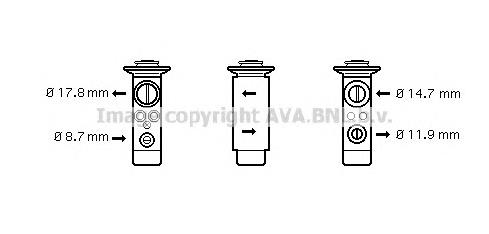 BW1239 AVA válvula trv de aparelho de ar condicionado