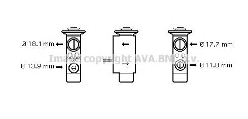 Клапан TRV кондиционера BW1238 AVA