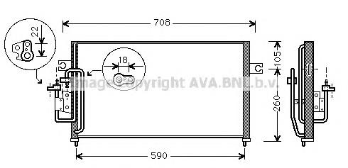 Радиатор кондиционера HY5059 AVA