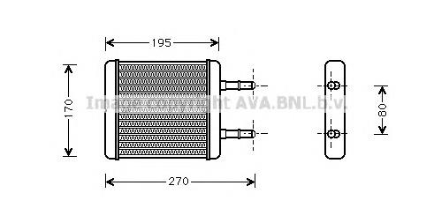 Радиатор печки HY6061 AVA