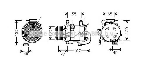 HDK232 AVA compressor de aparelho de ar condicionado