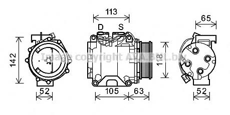 HDAK238 AVA compressor de aparelho de ar condicionado