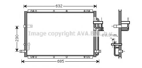 Радиатор кондиционера KA5085 AVA