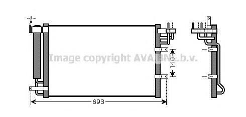 KA5093 AVA radiador de aparelho de ar condicionado