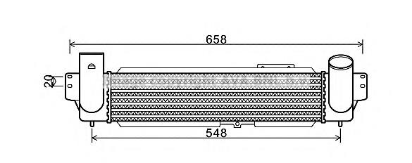 KA4141 AVA radiador de intercooler