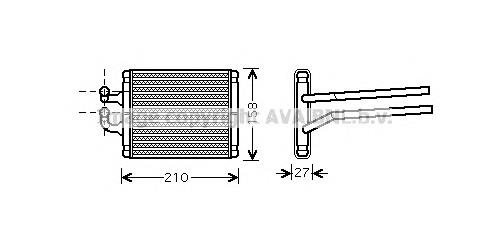 KA6095 AVA radiador de forno (de aquecedor)