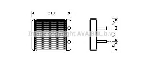 KA6008 AVA radiador traseiro de forno (de aquecedor)