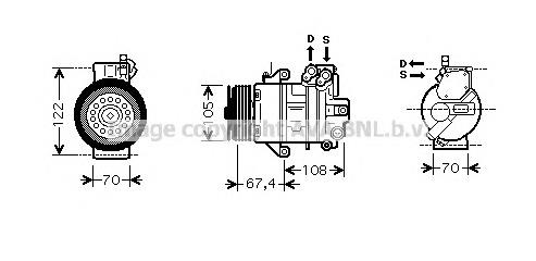 Компрессор кондиционера MCK009 AVA