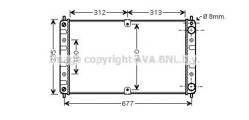 21231301012 Tempest radiador de esfriamento de motor