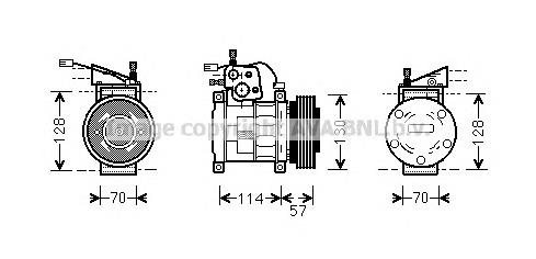 Компрессор кондиционера JEAK034 AVA