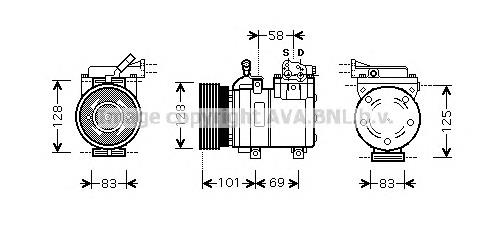 HYK159 AVA compressor de aparelho de ar condicionado