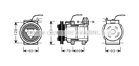 Компрессор кондиционера HR780151 Hyundai/Kia