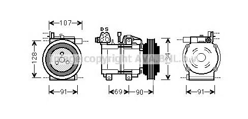 HYK278 AVA compressor de aparelho de ar condicionado