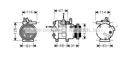 HYK256 AVA compressor de aparelho de ar condicionado