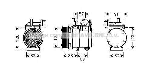 HYK258 AVA compressor de aparelho de ar condicionado