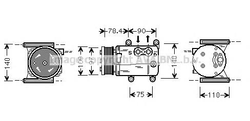 Компрессор кондиционера JRK025 AVA