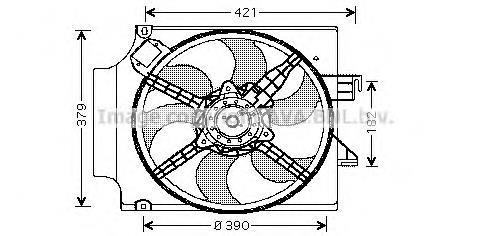 Ventilador (roda de aletas) do radiador de esfriamento para Ford Transit (V184/5)