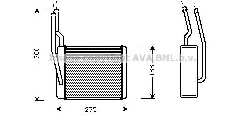 FD6272 AVA радиатор печки
