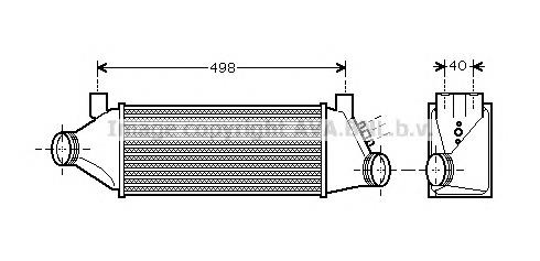 FDA4385 AVA radiador de intercooler