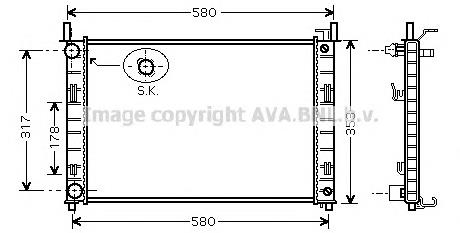 Radiador de esfriamento de motor FDA2324 AVA