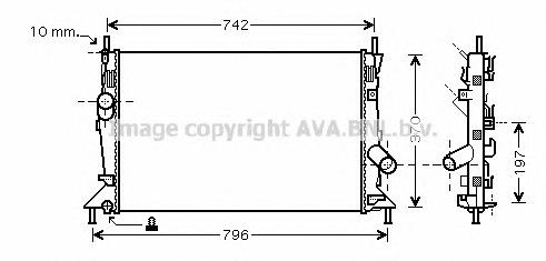 FDA2370 AVA radiador de esfriamento de motor