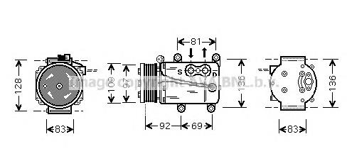 FDAK171 AVA компрессор кондиционера