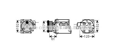 FDAK436 AVA compressor de aparelho de ar condicionado