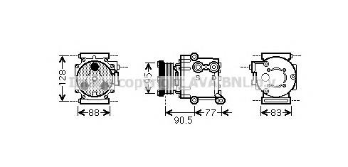 FDAK434 AVA compressor de aparelho de ar condicionado