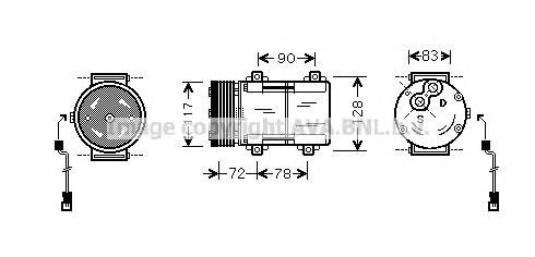Компрессор кондиционера 1416530 Ford