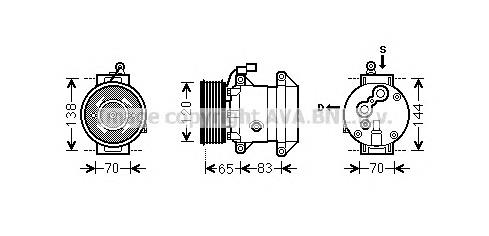 DWK095 AVA compressor de aparelho de ar condicionado