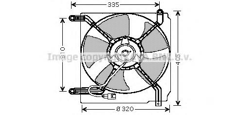 DW7504 AVA difusor do radiador de esfriamento, montado com motor e roda de aletas